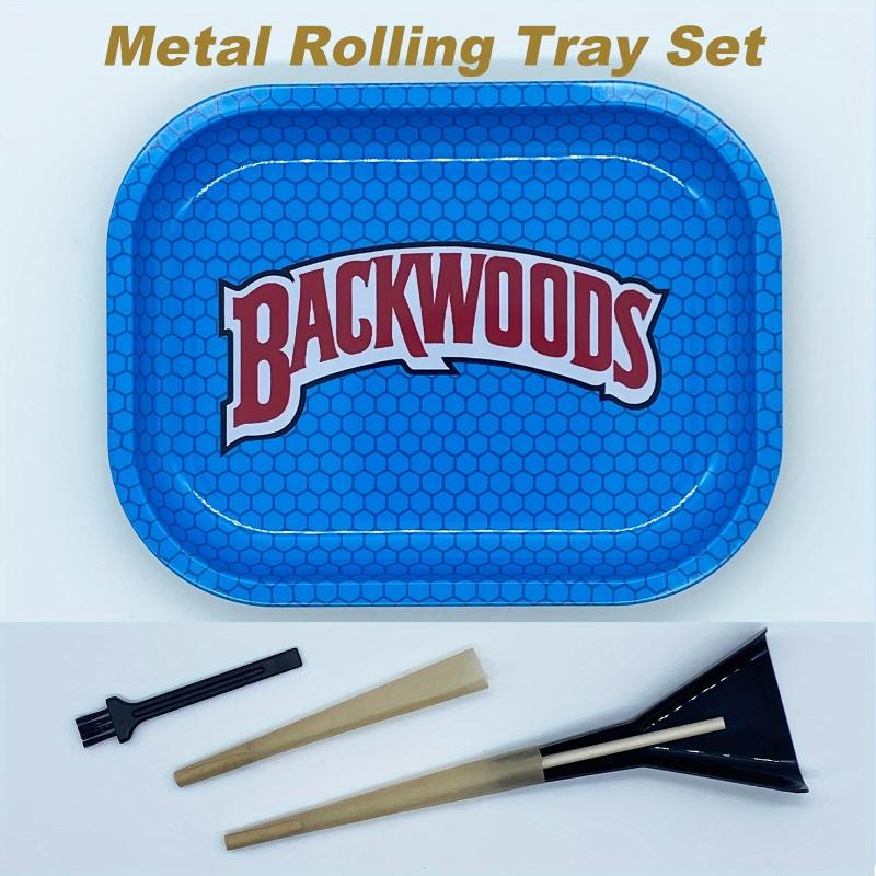 Creative Pattern Rolling Tray Set with Pressing Rod & Brush