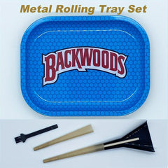 Creative Pattern Rolling Tray Set with Pressing Rod & Brush