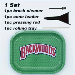 Creative Pattern Rolling Tray Set with Pressing Rod & Brush