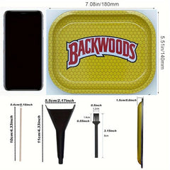 Creative Pattern Rolling Tray Set with Pressing Rod & Brush