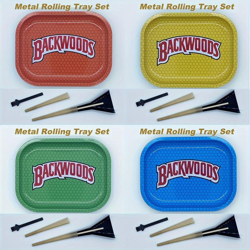 Creative Pattern Rolling Tray Set with Pressing Rod & Brush