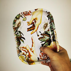 Creative Pattern Metal Tobacco Rolling Tray Cigarette Wake Up Tray