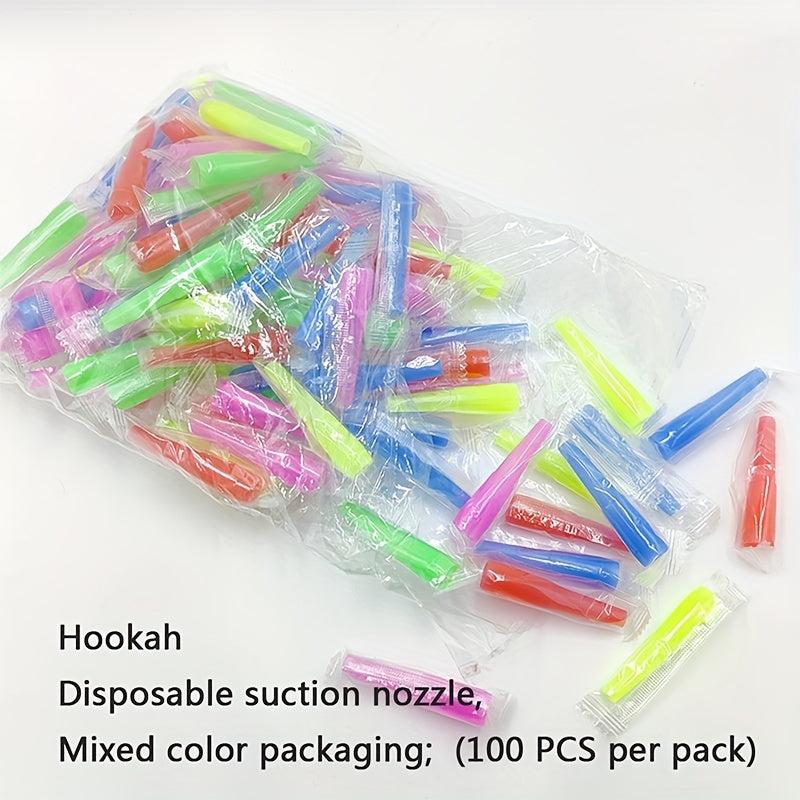 100 Disposable Plastic Mouth Tips Smoking Products Portable Mouthpieces