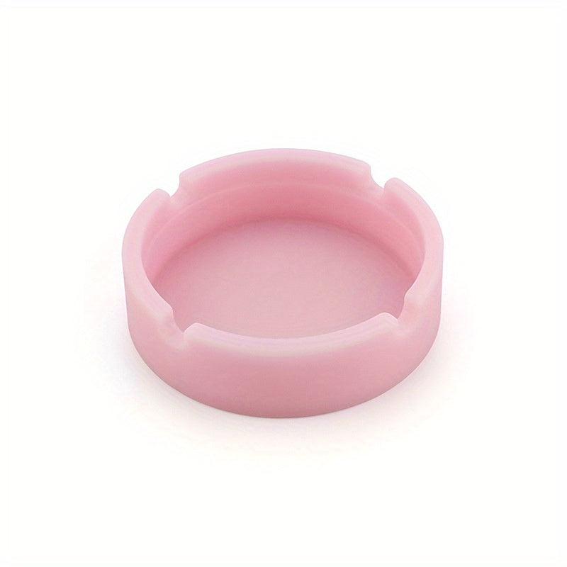 Luminous Silicone Ashtray Round & Fluorescent - Smoking Accessories