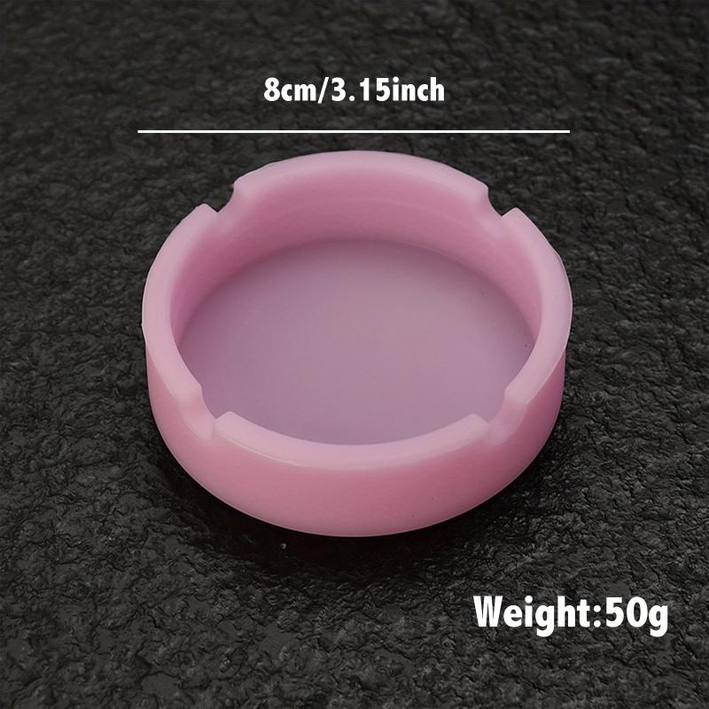 Luminous Silicone Ashtray Round & Fluorescent - Smoking Accessories