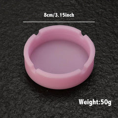 Luminous Silicone Ashtray Round & Fluorescent - Smoking Accessories