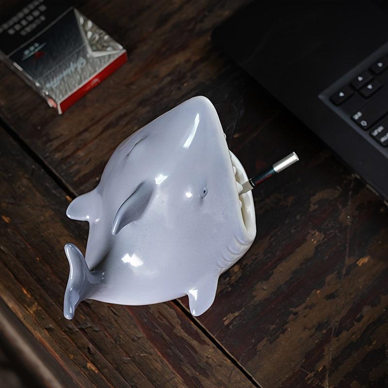 Ceramic Shark Ashtray Decorative Household Gadget
