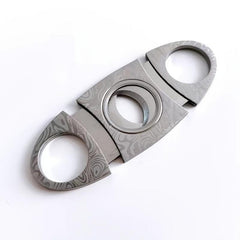 Silvery Stainless Steel Cigar Scissors Double edge Cigar Cutter