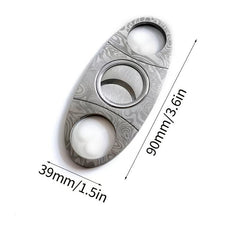 Silvery Stainless Steel Cigar Scissors Double edge Cigar Cutter