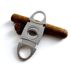 Silvery Stainless Steel Cigar Scissors Double edge Cigar Cutter