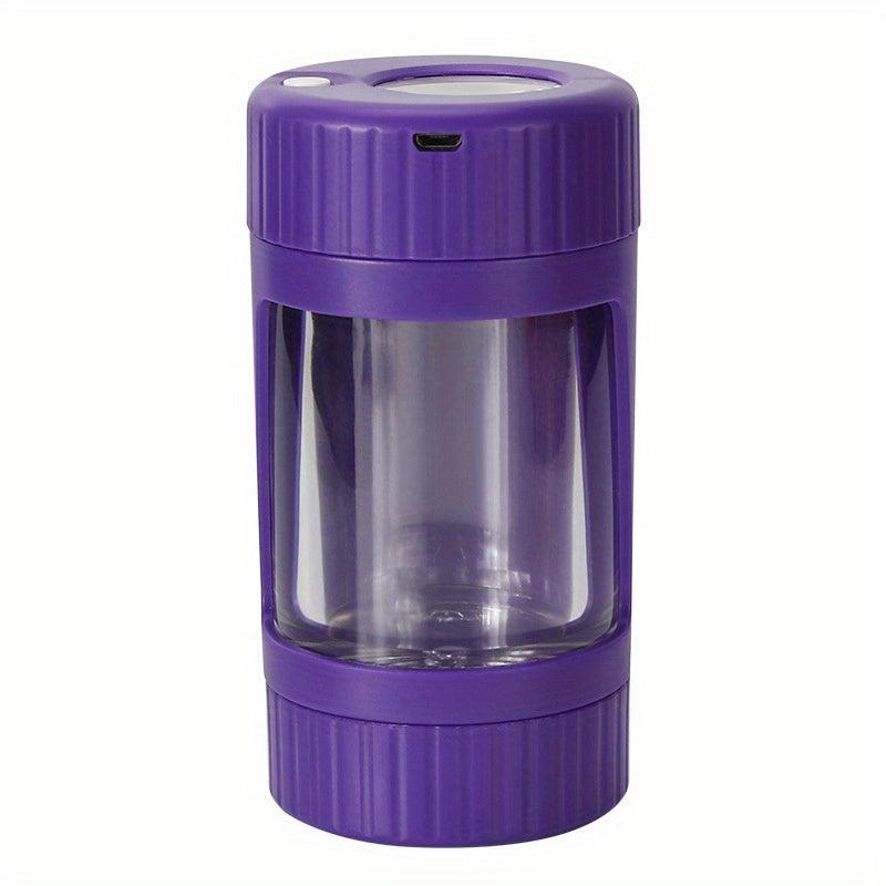 LED Glass Storage Jar Moisturizing Jar Sealed Container Household Gadget