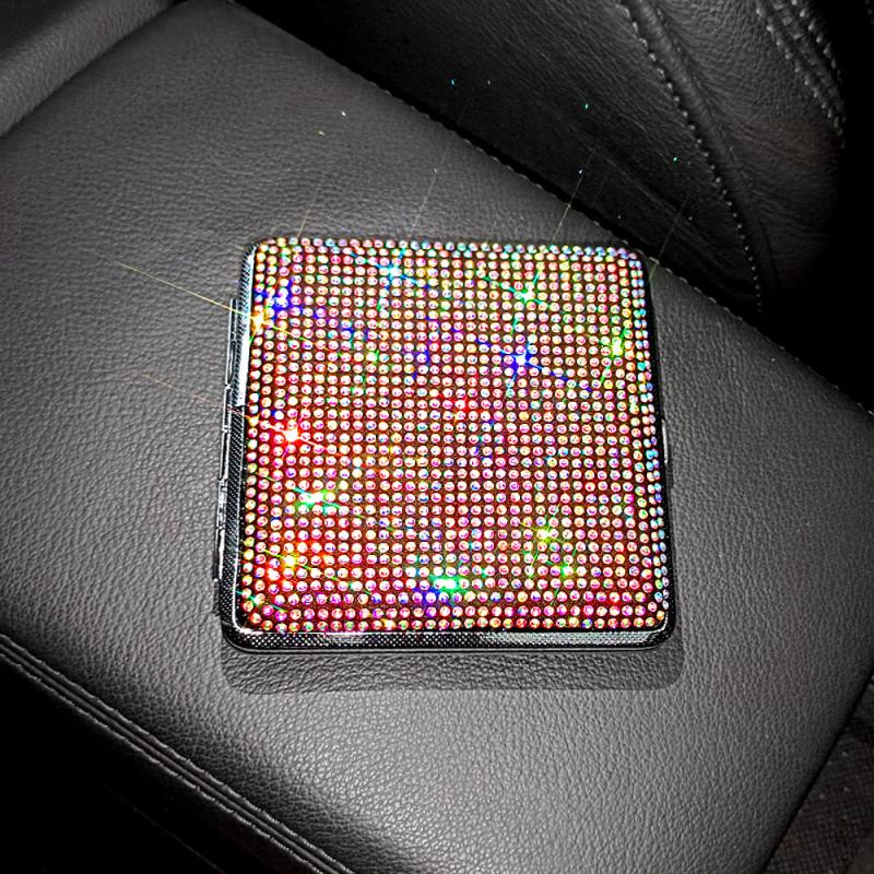 Bling Crystal Storage Case Portable Holder Container For Women Gadget