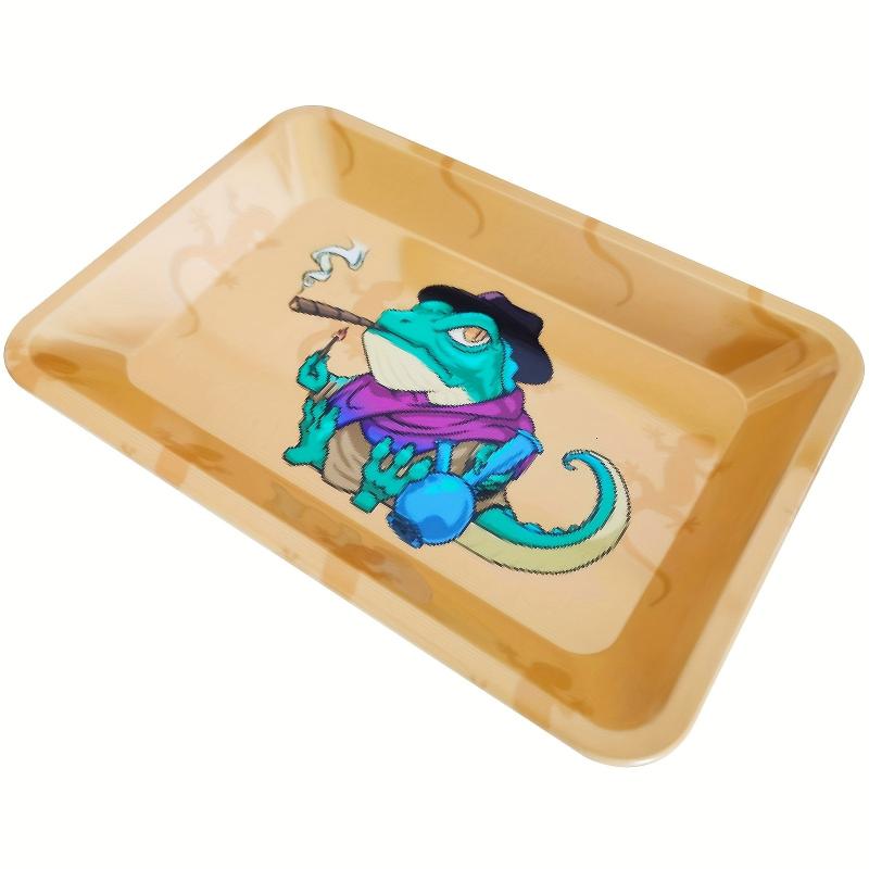 Creative Pattern Metal Rolling Tray Multipurpose Wake Up Tray Fruit Plate