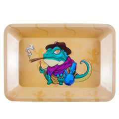 Creative Pattern Metal Rolling Tray Multipurpose Wake Up Tray Fruit Plate