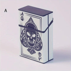 Luminous Skull Cigarette Case for 22pcs 85mm Long Cigarettes