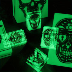Luminous Skull Cigarette Case for 22pcs 85mm Long Cigarettes