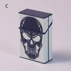 Luminous Skull Cigarette Case for 22pcs 85mm Long Cigarettes