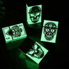 Luminous Skull Cigarette Case for 22pcs 85mm Long Cigarettes