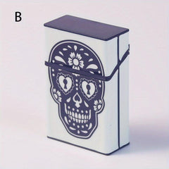 Luminous Skull Cigarette Case for 22pcs 85mm Long Cigarettes