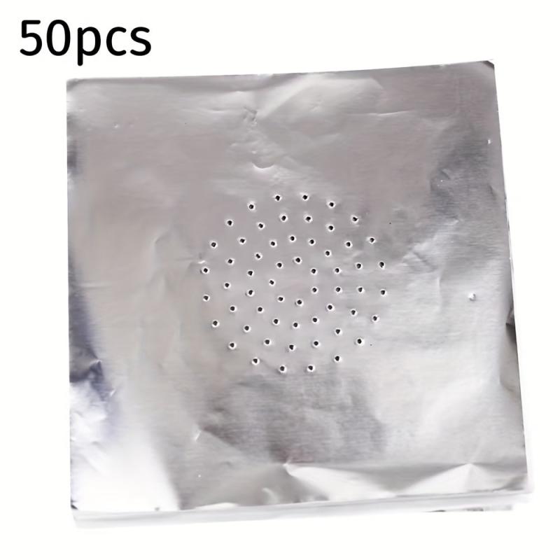 50Pcs Pack Perforated Aluminium Foil For Smoking Household Gadget