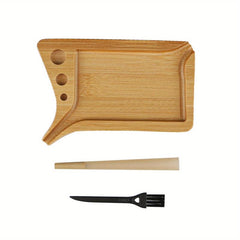 Small Bamboo Rolling Tray Mini Wooden Rolling Trays Cigarette Tray
