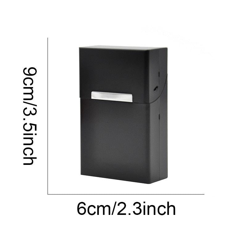 Brushed Metal Cigarette Case Magnetic Flip Closure Large Capacity