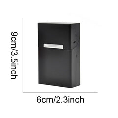 Brushed Metal Cigarette Case Magnetic Flip Closure Large Capacity