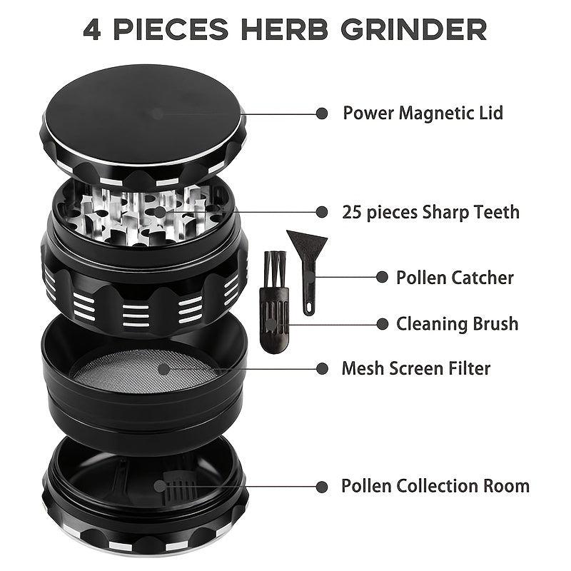 Diamond Shaped 4-Layer Large Grinder 2.5 Inches