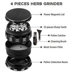 Diamond Shaped 4-Layer Large Grinder 2.5 Inches
