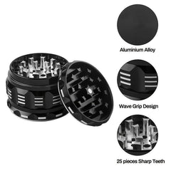 Diamond Shaped 4-Layer Large Grinder 2.5 Inches