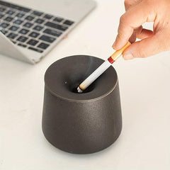 Ceramic Windproof Ashtray Home Office Reception Anti-ash Cover