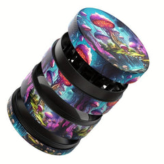 4-layer Zinc Alloy Herb Grinder Spice Crusher Kitchen Supplies