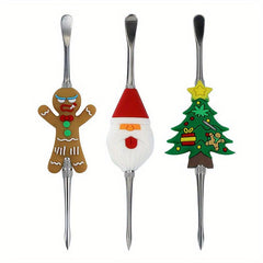 3pcs Christmas Double headed Sculpting Clay Tools Metal Spoon Carving Tool