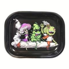Creative Pattern Metal Rolling Tray Wake Up Tray Dessert Tray Home Decor