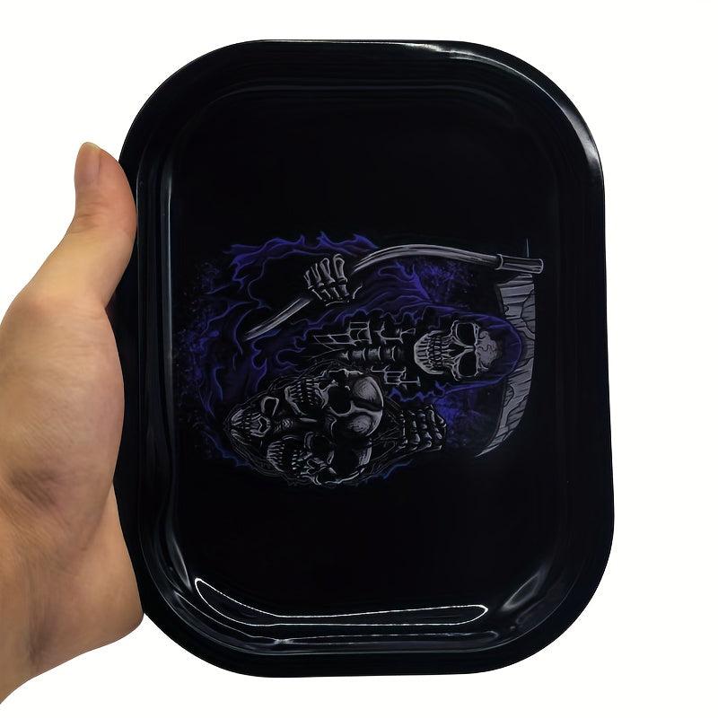 Skull Metal Rolling Tray - Creative Pattern Cigarette Plate