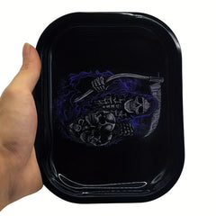 Skull Metal Rolling Tray - Creative Pattern Cigarette Plate