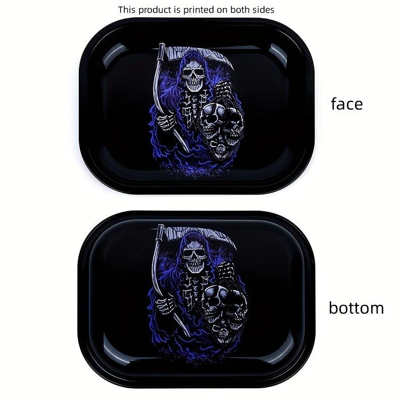 Skull Metal Rolling Tray - Creative Pattern Cigarette Plate