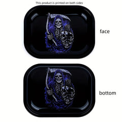 Skull Metal Rolling Tray - Creative Pattern Cigarette Plate
