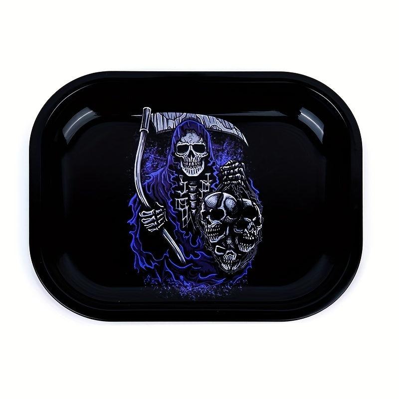 Skull Metal Rolling Tray - Creative Pattern Cigarette Plate
