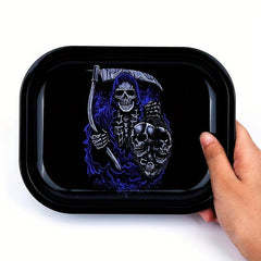 Skull Metal Rolling Tray - Creative Pattern Cigarette Plate