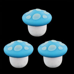 3pcs Luminous Mushroom Silicone Container - Cream & Tobacco Storage Jar