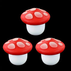 3pcs Luminous Mushroom Silicone Container - Cream & Tobacco Storage Jar