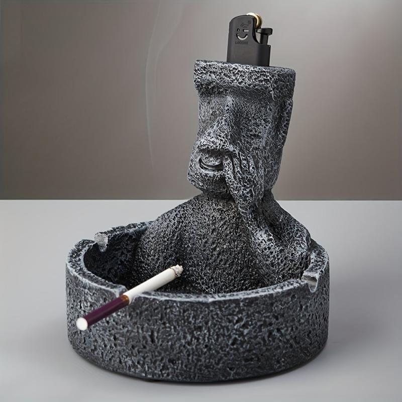 Easter Island Stone Statue Ashtray Home Decor Fancy Gift