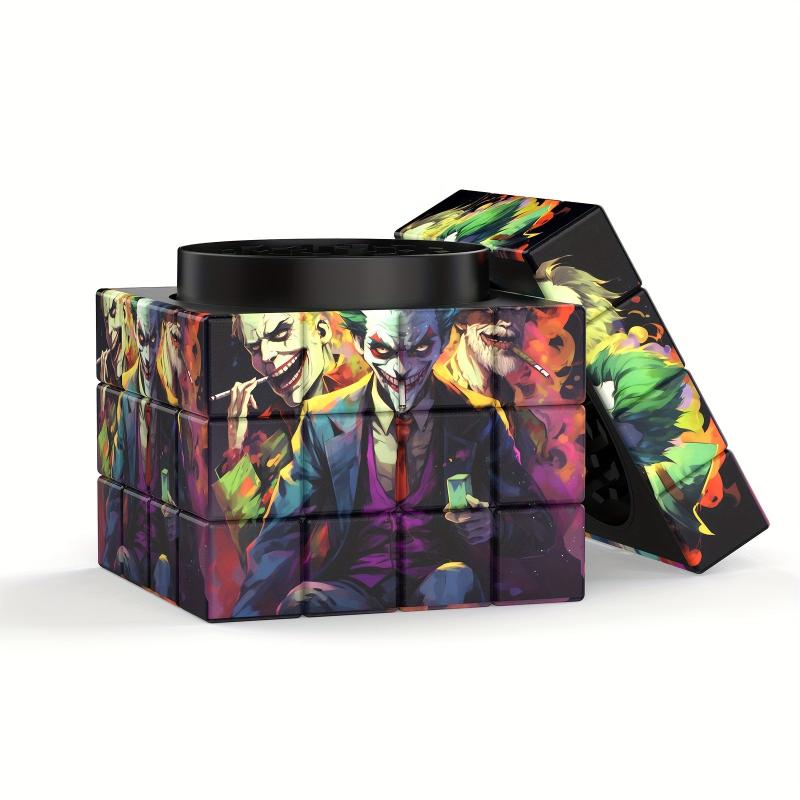 Creative Pattern Square Grinder 4-Layer 60MM Spice Crusher Kitchen Supplies