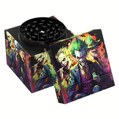 Creative Pattern Square Grinder 4-Layer 60MM Spice Crusher Kitchen Supplies