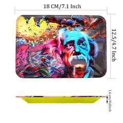 Creative Pattern Rolling Tray Metal Rolling Tray Durable Household Wake Up Tray