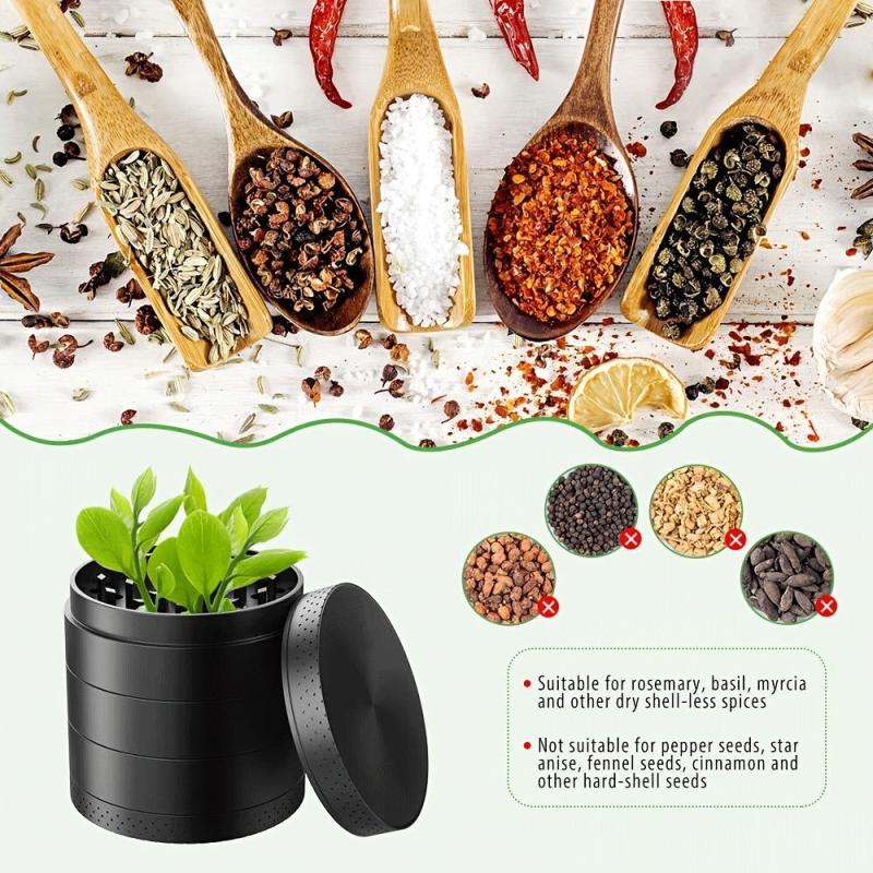 Large 5-Layer Metal Tobacco Grinder Portable 2.2 Inches