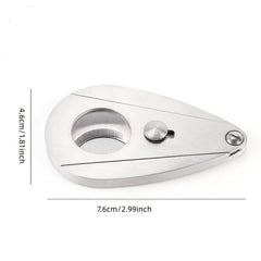 Portable Stainless Steel Cigar Cutter Double Blade Scissors