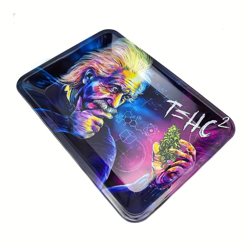 Creative Pattern Rolling Tray Metal Durable Household Wake Up Tray