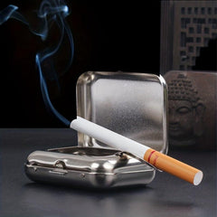 Stainless Steel Portable Ashtray Home Hotel Bar Office Gift